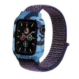 Nylon Wrist Strap Watch Band For Apple Watch Series 7 45mm / 6 & SE & 5 & 4 44mm / 3 & 2 & 1 42mm(Indigo)