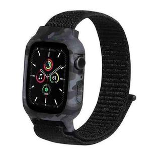 Nylon Wrist Strap Watch Bands For Apple Watch Series 7 41mm / 6 & SE & 5 & 4 40mm / 3 & 2 & 1 38mm(Dark Black)