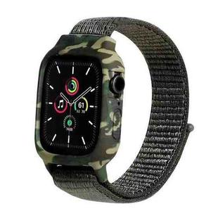 Nylon Wrist Strap Watch Bands For Apple Watch Series 7 41mm / 6 & SE & 5 & 4 40mm / 3 & 2 & 1 38mm(ArmyGreen)