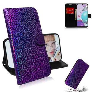 For LG K31 / Aristo 5 Solid Color Colorful Magnetic Buckle Horizontal Flip PU Leather Case with Holder & Card Slots & Wallet & Lanyard(Purple)