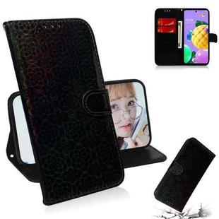For LG K62 / K52 / Q52 Solid Color Colorful Magnetic Buckle Horizontal Flip PU Leather Case with Holder & Card Slots & Wallet & Lanyard(Black)