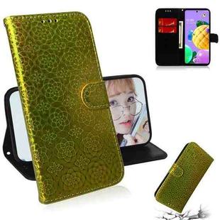 For LG K62 / K52 / Q52 Solid Color Colorful Magnetic Buckle Horizontal Flip PU Leather Case with Holder & Card Slots & Wallet & Lanyard(Gold)