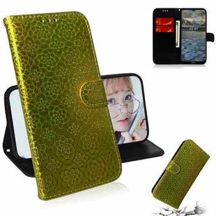 For Nokia 2.4 Solid Color Colorful Magnetic Buckle Horizontal Flip PU Leather Case with Holder & Card Slots & Wallet & Lanyard(Gold)