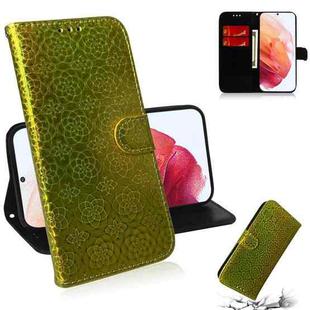 For Samsung Galaxy S21 5G Solid Color Colorful Magnetic Buckle Horizontal Flip PU Leather Case with Holder & Card Slots & Wallet & Lanyard(Gold)