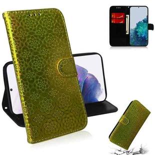 For Samsung Galaxy S21+ 5G Solid Color Colorful Magnetic Buckle Horizontal Flip PU Leather Case with Holder & Card Slots & Wallet & Lanyard(Gold)