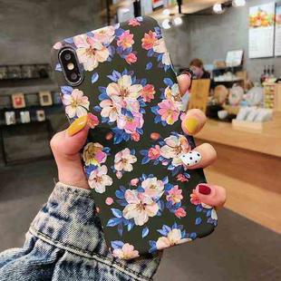 Painting Flower PC Phone Protective Case For iPhone X / XS(Ink Flower)