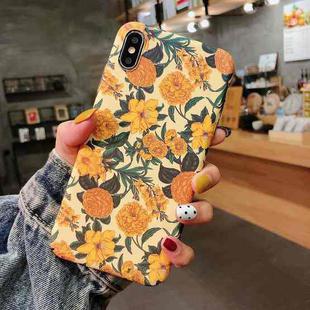 Painting Flower PC Phone Protective Case For iPhone XS Max(Little Yellow Flower)