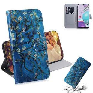 For LG K31 / Aristo 5 Coloured Drawing Horizontal Flip Leather Case, with Holder & Card Slots & Wallet(Apricot Flower)