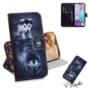 For LG K31 / Aristo 5 Coloured Drawing Horizontal Flip Leather Case, with Holder & Card Slots & Wallet(Wolf and Dog)