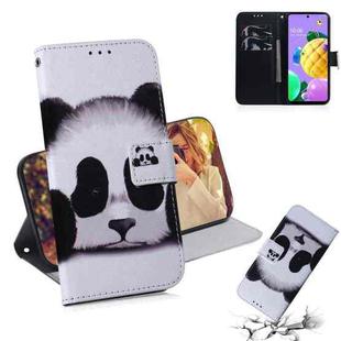 For LG K62 / K52 / Q52 Coloured Drawing Horizontal Flip Leather Case, with Holder & Card Slots & Wallet(Panda)