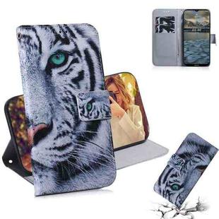 For Nokia 2.4 Coloured Drawing Horizontal Flip Leather Case, with Holder & Card Slots & Wallet(Tiger)