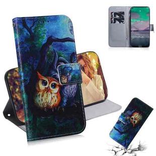 For Nokia 3.4 Coloured Drawing Horizontal Flip Leather Case, with Holder & Card Slots & Wallet(Oil Painting Owl)