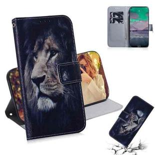 For Nokia 3.4 Coloured Drawing Horizontal Flip Leather Case, with Holder & Card Slots & Wallet(Lion)