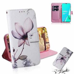 For OPPO A11x / A11 / A5 (2020) / A9 (2020) Coloured Drawing Horizontal Flip Leather Case, with Holder & Card Slots & Wallet(Magnolia Flower)