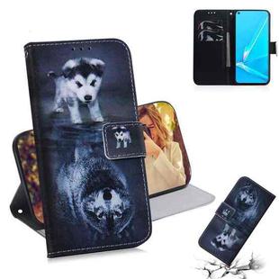 For OPPO A52 / A72 / A92 Coloured Drawing Horizontal Flip Leather Case, with Holder & Card Slots & Wallet(Wolf and Dog)