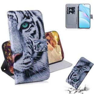 For Xiaomi Mi 10T Lite 5G Coloured Drawing Horizontal Flip Leather Case, with Holder & Card Slots & Wallet(Tiger)