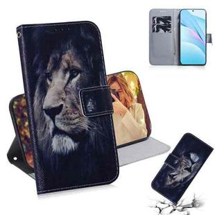 For Xiaomi Mi 10T Lite 5G Coloured Drawing Horizontal Flip Leather Case, with Holder & Card Slots & Wallet(Lion)