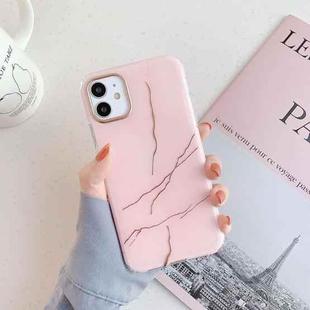 For iPhone 11 Pro Marble Pattern Dual-side Laminating TPU Protective Case (Pink)