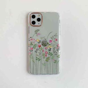 For iPhone 11 Pro Painted Pattern Dual-side Laminating TPU Protective Case (Meadow Flower)