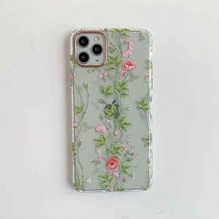 For iPhone 11 Pro Painted Pattern Dual-side Laminating TPU Protective Case (Rose Flower)
