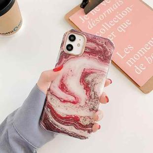 For iPhone 11 Marble Pattern Dual-side Laminating TPU Protective Case (Golden Silk Blush)