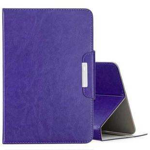 For 7 inch Universal Solid Color Horizontal Flip Leather Case with Card Slots & Holder & Wallet(Purple)