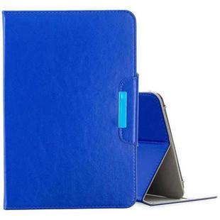 For 7 inch Universal Solid Color Horizontal Flip Leather Case with Card Slots & Holder & Wallet(Dark Blue)