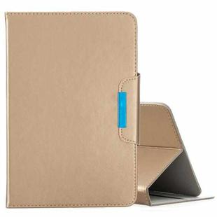 For 8 inch Universal Solid Color Horizontal Flip Leather Case with Card Slots & Holder & Wallet(Gold)