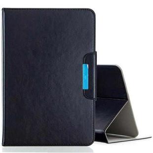 For 8 inch Universal Solid Color Horizontal Flip Leather Case with Card Slots & Holder & Wallet(Black)