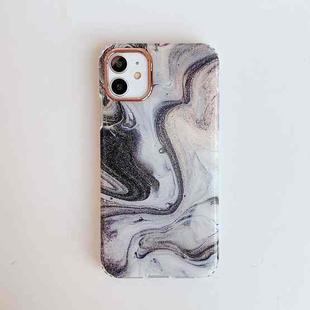 For iPhone 12 mini Marble Pattern Dual-side Laminating TPU Protective Case (Flowing Gold Ash)