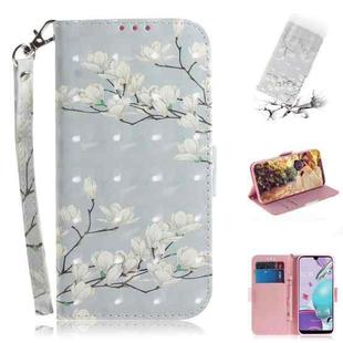 For LG K31 3D Colored Drawing Horizontal Flip Leather Case with Holder & Card Slots & Wallet & Lanyard(Magnolia)