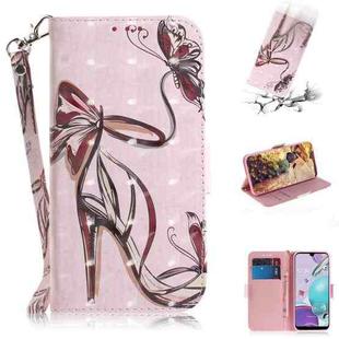For LG K31 3D Colored Drawing Horizontal Flip Leather Case with Holder & Card Slots & Wallet & Lanyard(Butterfly High-heeled)