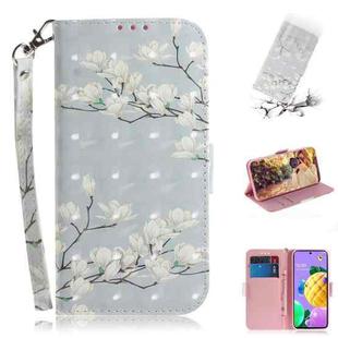 For LG K62 / K52 / Q52 3D Colored Drawing Horizontal Flip Leather Case with Holder & Card Slots & Wallet & Lanyard(Magnolia)