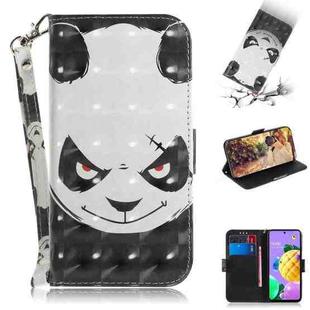 For LG K52 3D Colored Drawing Horizontal Flip Leather Case with Holder & Card Slots & Wallet & Lanyard(Angry Bear)