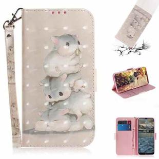 For Nokia 2.4 3D Colored Drawing Horizontal Flip Leather Case with Holder & Card Slots & Wallet & Lanyard(Squirrels)