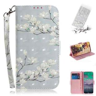 For Nokia 3.4 3D Colored Drawing Horizontal Flip Leather Case with Holder & Card Slots & Wallet & Lanyard(Magnolia)