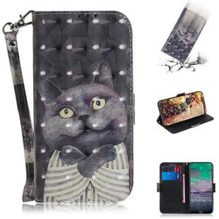 For Nokia 3.4 3D Colored Drawing Horizontal Flip Leather Case with Holder & Card Slots & Wallet & Lanyard(Hug Cat)