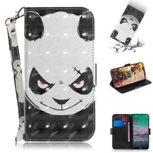 For Nokia 3.4 3D Colored Drawing Horizontal Flip Leather Case with Holder & Card Slots & Wallet & Lanyard(Angry Bear)