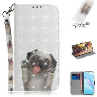 For Xiaomi Mi 10T Lite 5G 3D Colored Drawing Horizontal Flip Leather Case with Holder & Card Slots & Wallet & Lanyard(Pug)