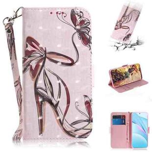 For Xiaomi Mi 10T Lite 5G 3D Colored Drawing Horizontal Flip Leather Case with Holder & Card Slots & Wallet & Lanyard(Butterfly High-heeled)