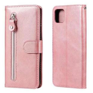For OPPO Realme C11 Fashion Calf Texture Zipper Horizontal Flip Leather Case with Holder & Card Slots & Wallet(Rose Gold)