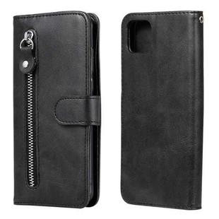 For OPPO Realme C11 Fashion Calf Texture Zipper Horizontal Flip Leather Case with Holder & Card Slots & Wallet(Black)