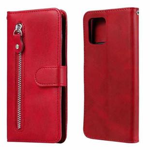 For Samsung Galaxy A42 5G Fashion Calf Texture Zipper Horizontal Flip Leather Case with Holder & Card Slots & Wallet(Red)