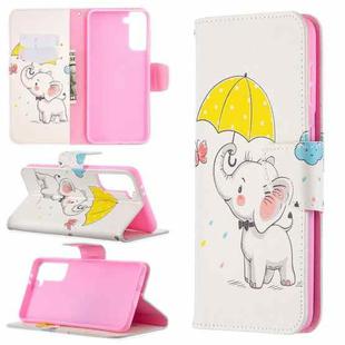 For Samsung Galaxy S30 Plus Colored Drawing Pattern Horizontal Flip Leather Case with Holder & Card Slots & Wallet(Umbrella Elephant)