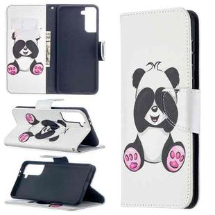 For Samsung Galaxy S30 Plus Colored Drawing Pattern Horizontal Flip Leather Case with Holder & Card Slots & Wallet(Panda)