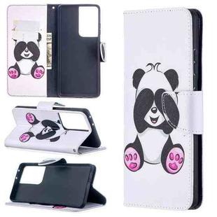 For Samsung Galaxy S30 Ultra Colored Drawing Pattern Horizontal Flip Leather Case with Holder & Card Slots & Wallet(Panda)