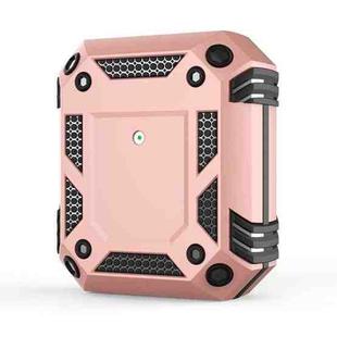 Iron Man Four-corner Shockproof Earphone Protective Cover For AirPods 1 / 2(Rose Gold)