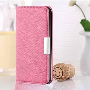 For Samsung Galaxy S21 Ultra 5G Litchi Texture Horizontal Flip Leather Case with Holder & Card Slots(Pink)
