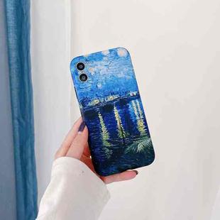 IMD Workmanship TPU Oil Painting Protective Case For iPhone 12(Rhone River)