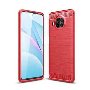 For Xiaomi Mi 10T Lite 5G Brushed Texture Carbon Fiber TPU Case(Red)